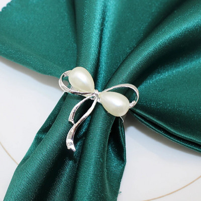 Dvianna 6Gb Pērļu salvešu gredzeni Vīnogas Augļu Salvešu Turētāja Gredzeni Ziemassvētkiem Kāzu Vakariņas Ballīte Galda dekors HWP02