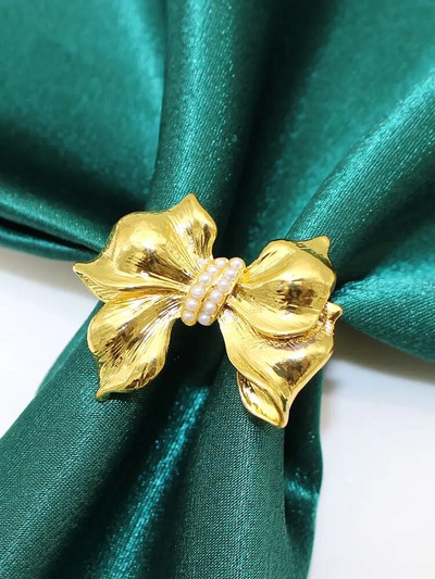 Dvianna 6Gb Pērļu salvešu gredzeni Vīnogas Augļu Salvešu Turētāja Gredzeni Ziemassvētkiem Kāzu Vakariņas Ballīte Galda dekors HWP02