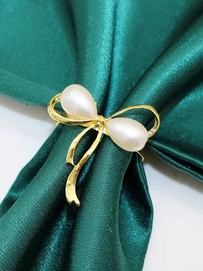 Dvianna 6Gb Pērļu salvešu gredzeni Vīnogas Augļu Salvešu Turētāja Gredzeni Ziemassvētkiem Kāzu Vakariņas Ballīte Galda dekors HWP02