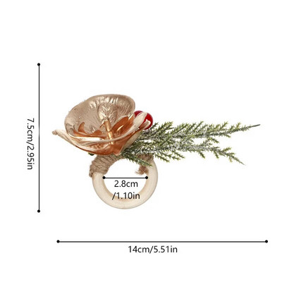 Ziemassvētku salvešu gredzeni sarkani puķu dvieļu sprādzes salvete sprādze Dabas džutas salvešu turētājs kāzu ballītes Ziemassvētku galda dekors
