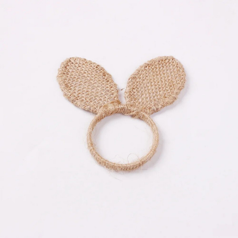 2 TK Käsitsi valmistatud kootud lihavõtteporgand džuudist küülikukõrvad salvrätikurõngas puidust salvrätik pandla söögituba köögi peolaua kaunistus