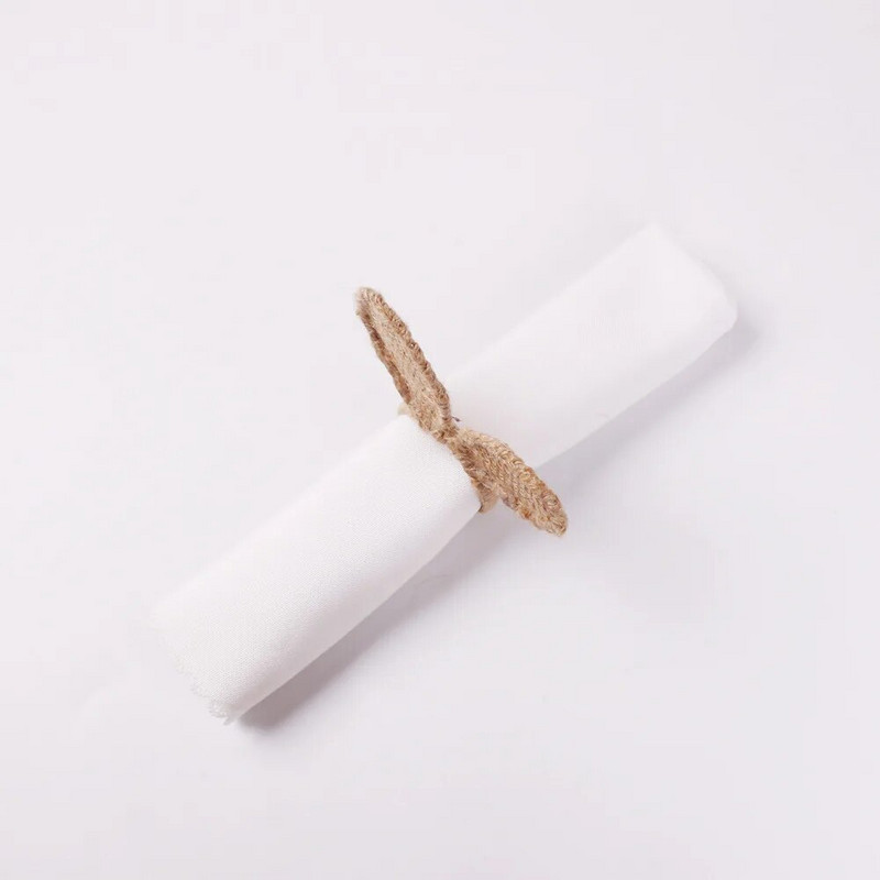 2 TK Käsitsi valmistatud kootud lihavõtteporgand džuudist küülikukõrvad salvrätikurõngas puidust salvrätik pandla söögituba köögi peolaua kaunistus