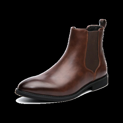 Chelsea Boots vīriešu melni brūni biznesa īsi apavi vīriešiem ar bezmaksas piegādi ar rokām darināti puszābaki Zapatos Hombre