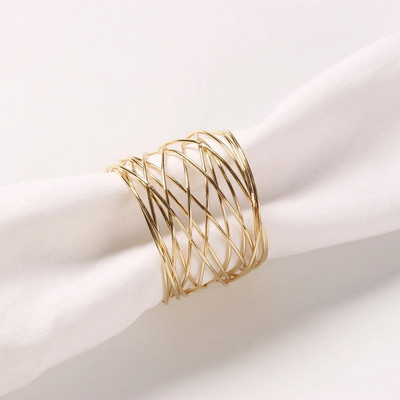 4 gab metāla salvešu gredzeni, ziedu lapu radošā pērļu ziedu salvešu turētājs mājas ēdamistabas kāzu svinību galda dekorēšanai