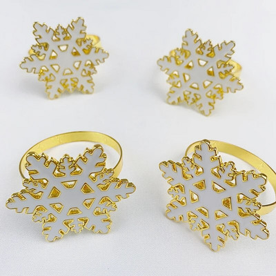 4 darab jávorszarvas karácsonyi szalvétagyűrű étkezőasztal terítéséhez Esküvői fogadás születésnapi vacsora dekorációhoz