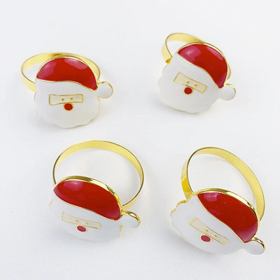 4 darab jávorszarvas karácsonyi szalvétagyűrű étkezőasztal terítéséhez Esküvői fogadás születésnapi vacsora dekorációhoz