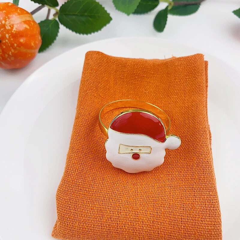 4 darab jávorszarvas karácsonyi szalvétagyűrű étkezőasztal terítéséhez Esküvői fogadás születésnapi vacsora dekorációhoz