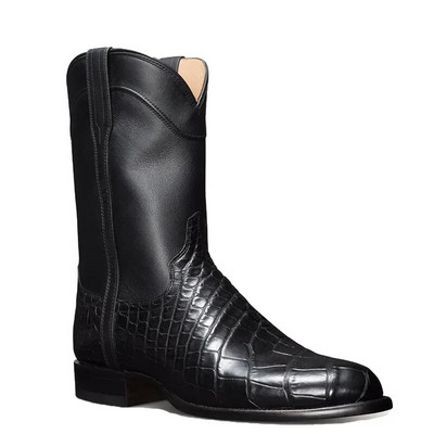 Kvaliteetsed kõrged tikitud retrovarrukatega meeste ja naiste laia peaga läänekauboi saapad suurus 38-48 meeste vabaaja saapad mugavad