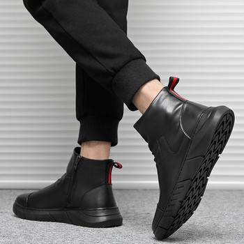Ανδρικές μπότες Chelsea Autumn Slip-on Αδιάβροχες μπότες ρετρό μαύρες ανδρικές μπότες μόδας Παπούτσια μοτοσυκλέτας Plus Size 48