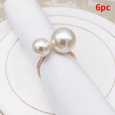 6/12 τμχ Σταυρός 2-κύκλων Απλοί μεταλλικοί κρίκοι χαρτοπετσέτας Χρυσή θήκη για χαρτοπετσέτα Τραπεζομάντηλο Μεταλλική θήκη για διακόσμηση τραπεζιού γάμου