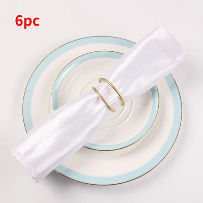 6/12 τμχ Σταυρός 2-κύκλων Απλοί μεταλλικοί κρίκοι χαρτοπετσέτας Χρυσή θήκη για χαρτοπετσέτα Τραπεζομάντηλο Μεταλλική θήκη για διακόσμηση τραπεζιού γάμου