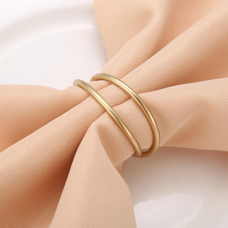 6/12 τμχ Σταυρός 2-κύκλων Απλοί μεταλλικοί κρίκοι χαρτοπετσέτας Χρυσή θήκη για χαρτοπετσέτα Τραπεζομάντηλο Μεταλλική θήκη για διακόσμηση τραπεζιού γάμου