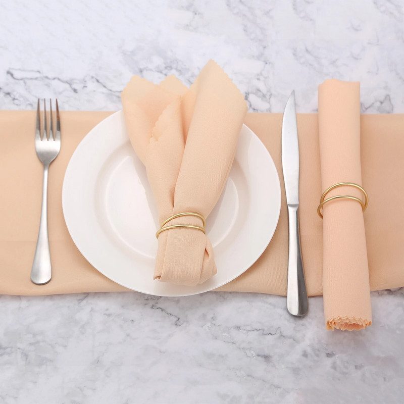 6/12 τμχ Σταυρός 2-κύκλων Απλοί μεταλλικοί κρίκοι χαρτοπετσέτας Χρυσή θήκη για χαρτοπετσέτα Τραπεζομάντηλο Μεταλλική θήκη για διακόσμηση τραπεζιού γάμου