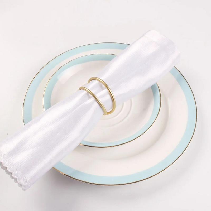 6/12 τμχ Σταυρός 2-κύκλων Απλοί μεταλλικοί κρίκοι χαρτοπετσέτας Χρυσή θήκη για χαρτοπετσέτα Τραπεζομάντηλο Μεταλλική θήκη για διακόσμηση τραπεζιού γάμου