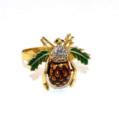 6Gb Dragonfly salvešu gredzens metāla kukaiņu salvešu turētājs kāzu dzimšanas dienai Valentīna dienai Ziemassvētku vakariņu galda dekors ERE104