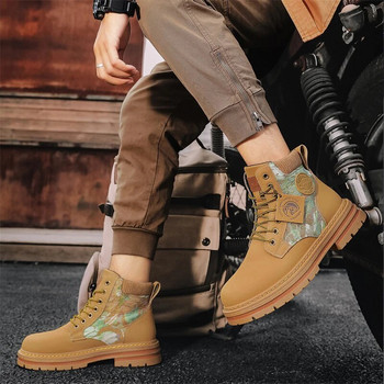 Walking Martin Boots for Men Outdoor Boots Луксозни марки Мъжки боти до глезена Есен Зима Нови високи ежедневни обувки Класически дизайн