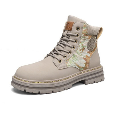 Pastaigas Martin zābaki vīriešiem Āra zābaki Luksusa zīmoli Vīriešu puszābaki rudens ziema Jauni augstas augšdaļas ikdienas apavi Klasisks dizains