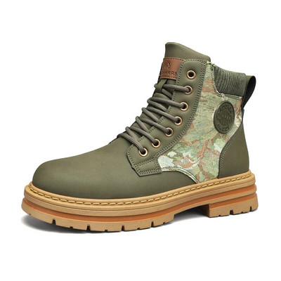 Pastaigas Martin zābaki vīriešiem Āra zābaki Luksusa zīmoli Vīriešu puszābaki rudens ziema Jauni augstas augšdaļas ikdienas apavi Klasisks dizains