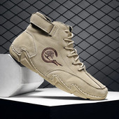 Muške čizme Ležerne kožne luksuzne visoke tenisice Luksuzne lofer cipele za muškarce Motociklističke gležnjače 2023 Novo u obući