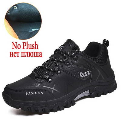 Cizme de zăpadă pentru bărbați de iarnă Cizme pentru bărbați calde de pluș Pantofi din piele impermeabili Cizme de motocicletă pentru bărbați fierbinți Cizme de iarnă pentru bărbați în aer liber