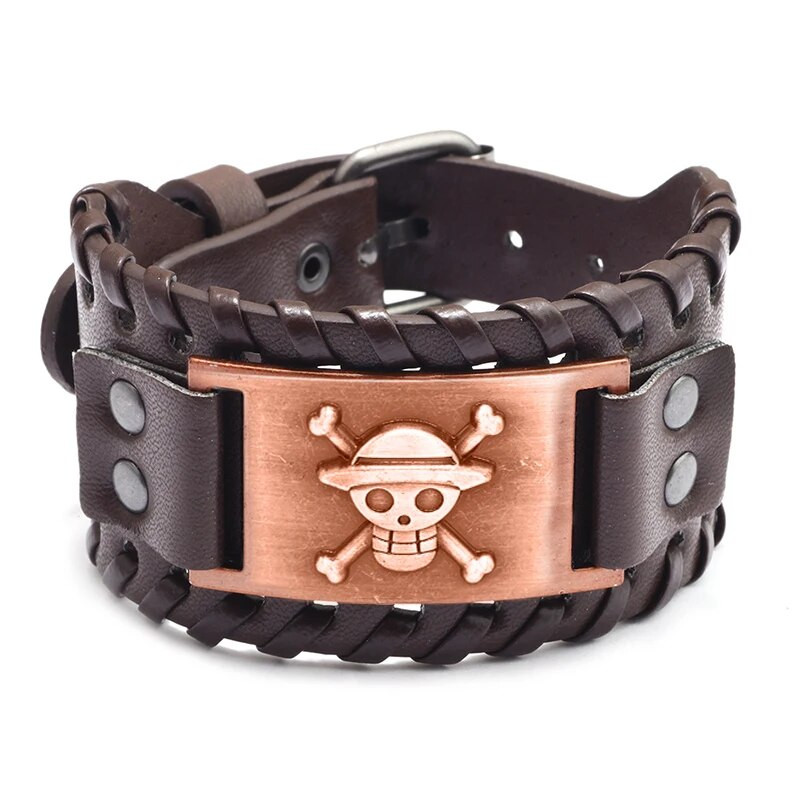 Modernas vintage platas ādas rokassprādzes Viking Skull Charm Vīriešu rokassprādzes Jaunas modes hiphopa punk rotaslietas aksesuāri ballīšu dāvanas