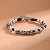 HX National Tide Retro Auspicious Cloud Pattern Beaded Βραχιόλι Ανδρικό Trend Χειροποίητο βραχιόλι Niche Design Sense Κοσμήματα Δώρο