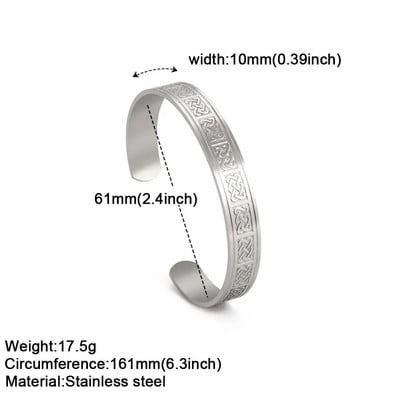 Βραχιόλι με κόμπο μαγισσών Βραχιόλια βραχιόλια από ανοξείδωτο ατσάλι Βίκινγκ ανδρικό βραχιόλι Irish Celtics Trinity Amulet Talisman Vintage Αντρικό κόσμημα