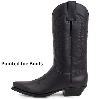 Luksuslikud kauboisaapad meestele Vintage ratsukingad Nahast tikandid keskmise kontsaga mootorrattasaapad 2023Uued vabaaja läänesaapad