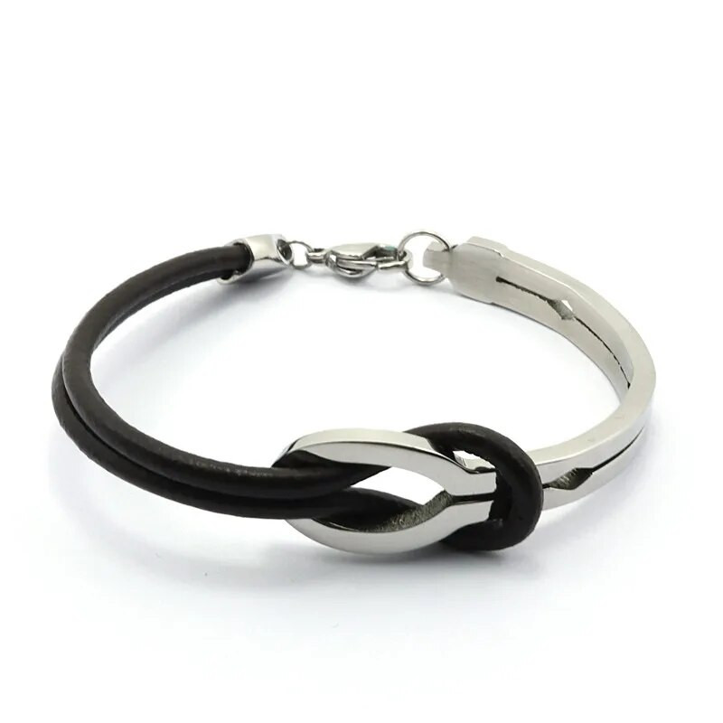 JOVO 3Color augstas kvalitātes ādas rokassprādzes vīriešiem dzimšanas dienas dāvanām modes nerūsējošā tērauda aizdares rokassprādzes vīriešu rokassprādzes rotaslietas