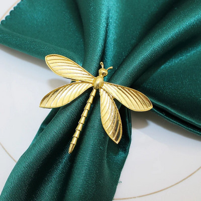 8Gb Red Bowknot salvešu gredzeni Butterfly Daisy ziedu salvešu turētājs Pateicības Ziemassvētku kāzu ballītes galda dekorēšanai HWE30