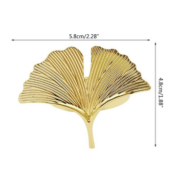 6 τεμ. Ginkgo Leaves Δαχτυλίδι για αγκράφα για γαμήλιο πάρτι Διακόσμηση τραπεζιού για τη γιορτή της μητέρας