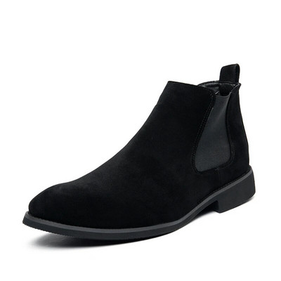 Chelsea Boots Ανδρικά Μπλε Faux Suede Κλασική Μόδα Business Casual Ανδρικά κοντά μποτάκια Ankle Zapatos De Seguridad Hombre