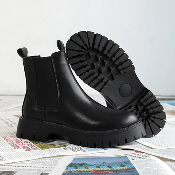 Νέες μπότες Chelsea για άντρες Ανδρικές μπότες υψηλής καπνίσματος ανδρικές μπότες με σπαστό δέρμα με στρογγυλές μύτη Αστραγάλου Ανδρικές μπότες μεγέθους 38-48 Δωρεάν αποστολή