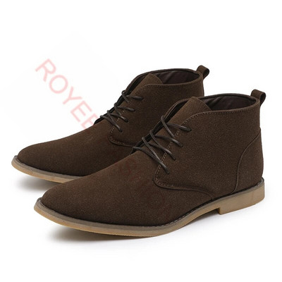 Divat Cipők Sárga Chelsea csizma Férfi Kényelem Ruha Csizmák Férfi Üzleti Cipők Férfi Velúr Bőr Cipők Zapatos Hombre Boo Boo