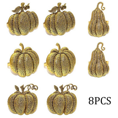 8Gb Pateicības salvešu gredzeni Kļavu lapu salvešu gredzenu turētāji rudens mājas svētku vakariņām kāzu ballīšu galda dekors ERE27