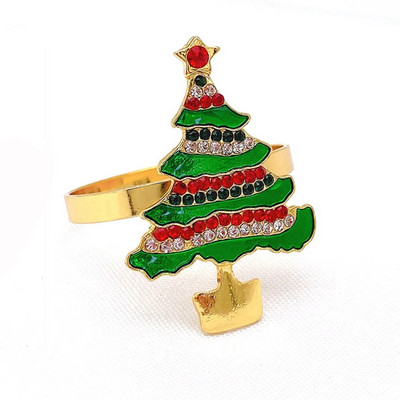 6Gb Ziemassvētku cimdi salvešu gredzeni, turētāji auduma salvetēm, galda salvete Kāzu pieņemšanas banketu dzimšanas dienas svinības