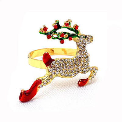 6Gb Ziemassvētku cimdi salvešu gredzeni, turētāji auduma salvetēm, galda salvete Kāzu pieņemšanas banketu dzimšanas dienas svinības