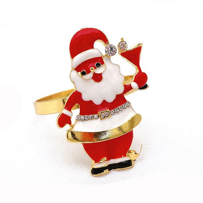 6Gb Ziemassvētku cimdi salvešu gredzeni, turētāji auduma salvetēm, galda salvete Kāzu pieņemšanas banketu dzimšanas dienas svinības