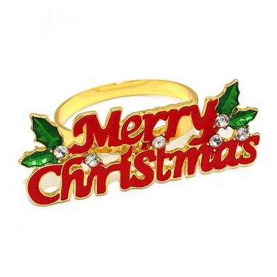 6Gb Ziemassvētku cimdi salvešu gredzeni, turētāji auduma salvetēm, galda salvete Kāzu pieņemšanas banketu dzimšanas dienas svinības