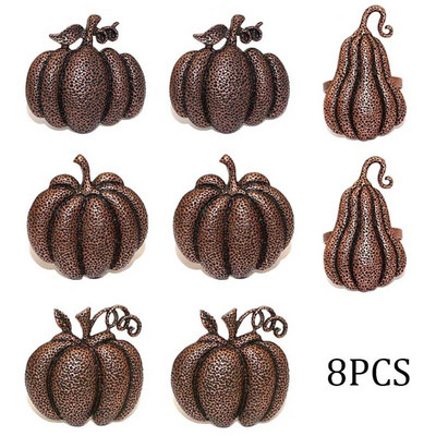 8Gb Zaļās kļavas lapas salvešu gredzeni pusdienu galda dekorēšanai ģimenes salidojumos Pateicības dienas Ziemassvētku ballītes dekorēšanai ERE27