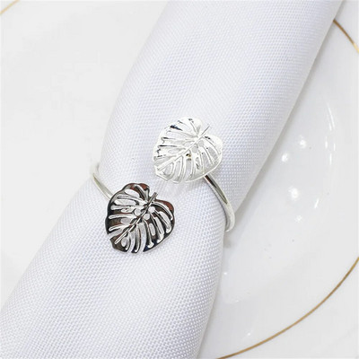 12db Ginkgo leveles szalvéta gyűrűk arany szalvéta csat húsvétra anyák napi vacsorára esküvői partira mindennapi használatra asztaldísz ERL50