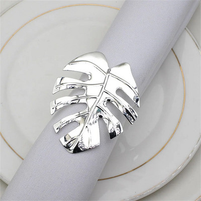 12db Ginkgo leveles szalvéta gyűrűk arany szalvéta csat húsvétra anyák napi vacsorára esküvői partira mindennapi használatra asztaldísz ERL50