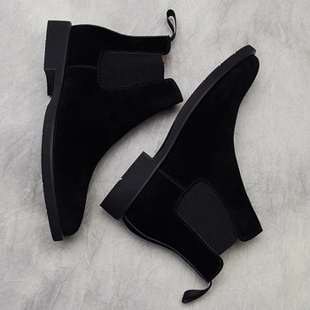 plus size ανδρικές μπότες τσέλσι μόδας μαλακά πρωτότυπα δερμάτινα παπούτσια μαύρα καουμπόικα μποτάκια άνοιξη φθινόπωρο ankle botas masculinas zapatos