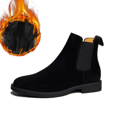 pluss suuruses meeste mood chelsea saapad pehmed originaalnahast kingad mustad kauboisaabas kevad sügis pahkluu botas masculinas zapatos