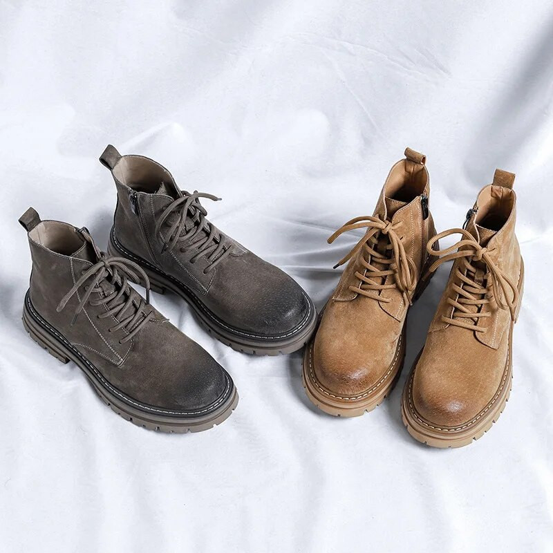 Kiváló minőségű férfi Chelsea csizma  férfi bokacsizma Divatos motoros csizma Magas szárú túramunkák alkalmi férfi csizmák