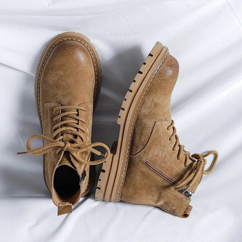 Kiváló minőségű férfi Chelsea csizma  férfi bokacsizma Divatos motoros csizma Magas szárú túramunkák alkalmi férfi csizmák