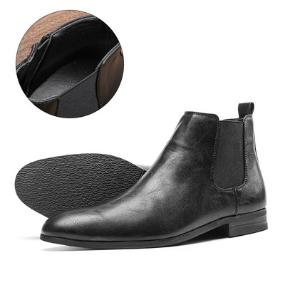 Chelsea Boots vīriešu rāvējslēdzēji 2023. gada klasiski ērti, moderni ādas zābaki #213