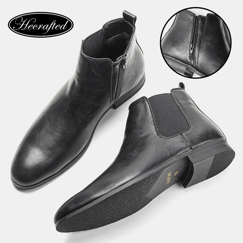 Chelsea Boots vīriešu rāvējslēdzēji 2023. gada klasiski ērti, moderni ādas zābaki #213