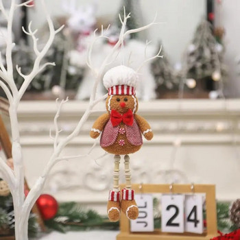 Χριστουγεννιάτικο μενταγιόν κρεμαστό δέντρο 2023 στολίδια με μελόψωμο για το σπίτι 2024 Πρωτοχρονιάτικο δώρο Navidad Noel
