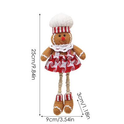 Χριστουγεννιάτικο μενταγιόν κρεμαστό δέντρο 2023 στολίδια με μελόψωμο για το σπίτι 2024 Πρωτοχρονιάτικο δώρο Navidad Noel